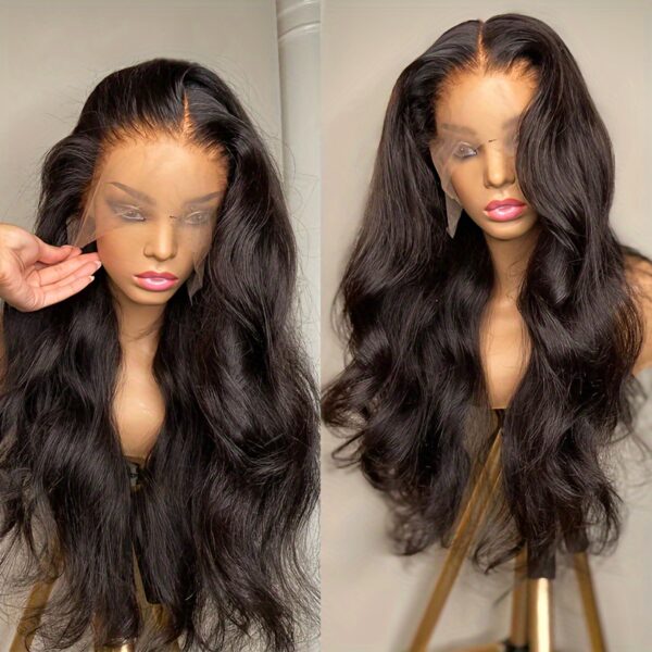 Funky Girl 13x4 Body Wave Lace Frontal Human Hair Wig for Women - Pre-Plucked, Natural Hairline, 150% Density, Elegant Style, Body Wave Curl, Natural Hairline Wig | Elegant Hairpiece | High Density Wig - Image 6