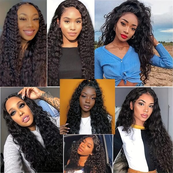 13x4 Lace Front Water Wave Wig - Brazilian Remy Human Hair, Long, Curly, Natural Look for Women, Stylish Hairpiece|Natural Hair Texture|Curly Hair Texture, Hair Wig - Image 28