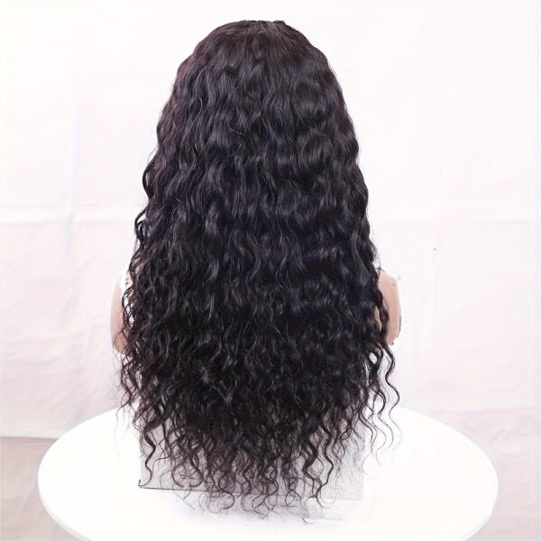 Yavida Water Wave Lace Front Wig - 13x4 HD Transparent Glueless Design, Pre-Plucked with Baby Hair, 150% Density, Natural Black for Women, Perfect for Everyday or Vacation Style - Image 15