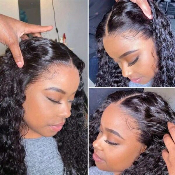 13x4 Lace Front Water Wave Wig - Brazilian Remy Human Hair, Long, Curly, Natural Look for Women, Stylish Hairpiece|Natural Hair Texture|Curly Hair Texture, Hair Wig - Image 27