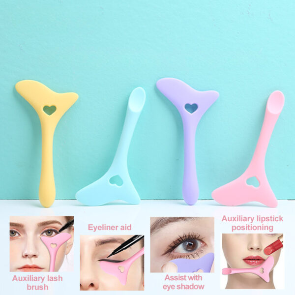 1pc Silicone Makeup Stencil Tool, Multi-Functional Winged Eyeliner & Lipstick Guide, Easy Application Mask Template, No Electricity Needed, for Beginners, Makeup Application Aid|Heartshaped Design|Flexible Silicone Tool - Image 12