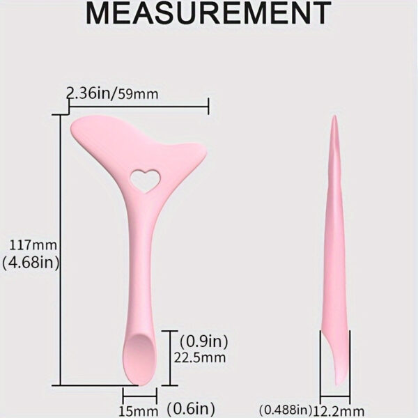 1pc Silicone Makeup Stencil Tool, Multi-Functional Winged Eyeliner & Lipstick Guide, Easy Application Mask Template, No Electricity Needed, for Beginners, Makeup Application Aid|Heartshaped Design|Flexible Silicone Tool - Image 6