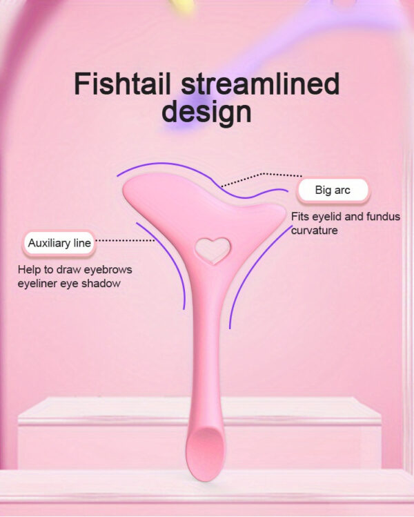 1pc Silicone Makeup Stencil Tool, Multi-Functional Winged Eyeliner & Lipstick Guide, Easy Application Mask Template, No Electricity Needed, for Beginners, Makeup Application Aid|Heartshaped Design|Flexible Silicone Tool - Image 18