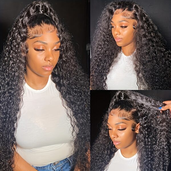 Deep Wave 13x4 Lace Frontal Wigs Deep Curly Lace Front Wig 16-28 Inch Lace Front Wigs Brazilian Human Hair Lace Front Wigs For Women 16-28 Inch - Image 3