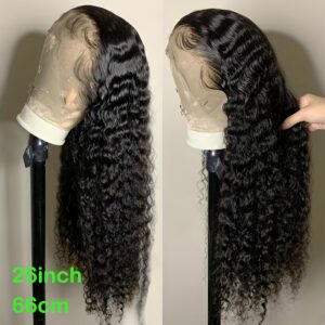 Deep Wave 13x4 Lace Frontal Wigs Deep Curly Lace Front Wig 16-28 Inch Lace Front Wigs Brazilian Human Hair Lace Front Wigs For Women 16-28 Inch