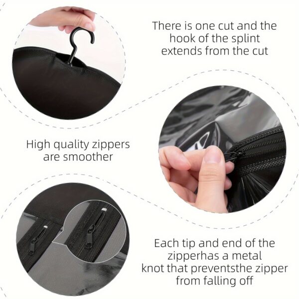 6pcs Wig Storage Bags with Hangers - Durable Hair Extension Organizer for Multiple Wigs & Accessories - Image 6