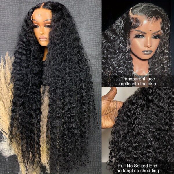 Deep Wave 13x4 Lace Frontal Wigs Deep Curly Lace Front Wig 16-28 Inch Lace Front Wigs Brazilian Human Hair Lace Front Wigs For Women 16-28 Inch - Image 9