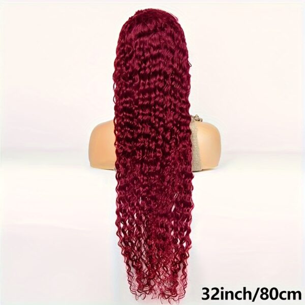 Hot Selling New Styles13x4 Lace Frontal Wigs Human Hair for Women 99J Burgundy HD Transparent Deep Wave Lace Front Wigs Human Hair Pre Plucked Wine Red Glueless Lace Colored Wigs 26inch - Image 14