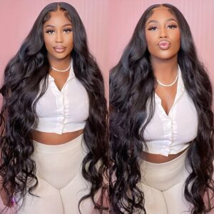 Body Wave Wig 4x4 Lace Front Human Hair Wigs for Women Body Wavy 4x4 Lace Closure Human Hair Wigs 150% Density