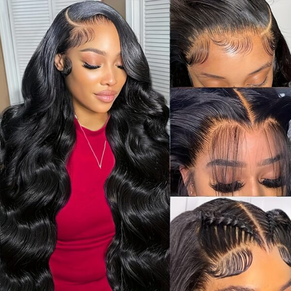 Funky Girl 13x4 Body Wave Lace Frontal Human Hair Wig for Women - Pre-Plucked, Natural Hairline, 150% Density, Elegant Style, Body Wave Curl, Natural Hairline Wig | Elegant Hairpiece | High Density Wig - Image 5