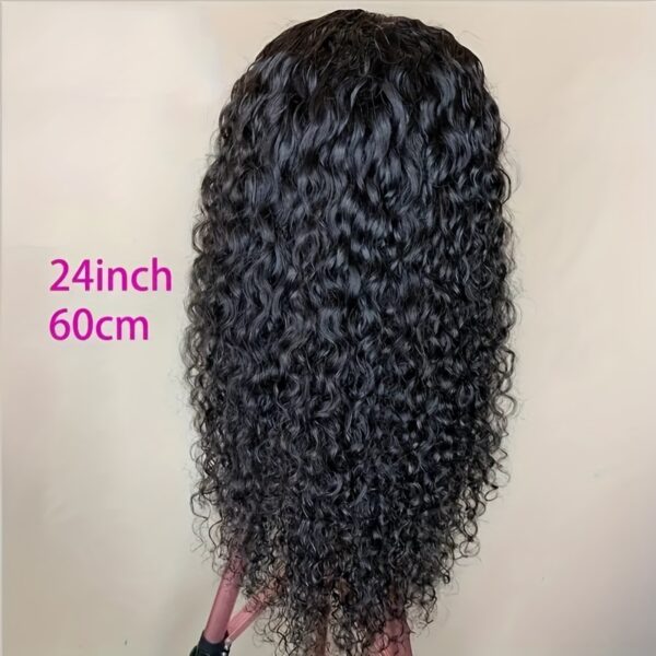 13x4 Lace Front Water Wave Wig - Brazilian Remy Human Hair, Long, Curly, Natural Look for Women, Stylish Hairpiece|Natural Hair Texture|Curly Hair Texture, Hair Wig - Image 5