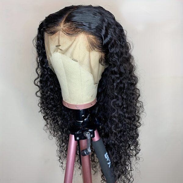 13x4 Lace Front Water Wave Wig - Brazilian Remy Human Hair, Long, Curly, Natural Look for Women, Stylish Hairpiece|Natural Hair Texture|Curly Hair Texture, Hair Wig - Image 4