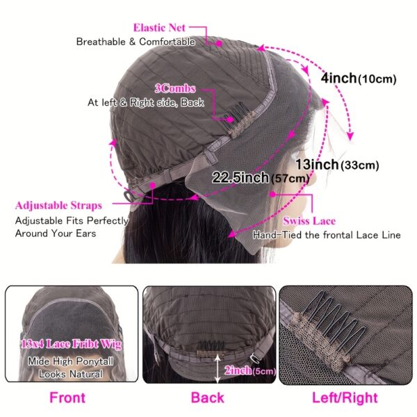 13x4 Lace Front Water Wave Wig - Brazilian Remy Human Hair, Long, Curly, Natural Look for Women, Stylish Hairpiece|Natural Hair Texture|Curly Hair Texture, Hair Wig - Image 10