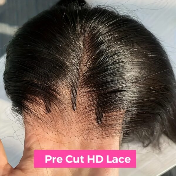 Yavida Glueless Human Hair Wig - 150% Density Straight 4x4 HD Lace Closure, Pre-Plucked & Pre-Cut, No Glue Needed, Ready to Wear for Women, Natural Look with Hairs, Versatile Styling Options, Versatile Hair Wig | Sleek Straight Wig | Realistic Hair Textur - Image 10