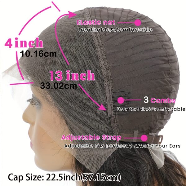 Highlight Straight 13x4 Lace Front Human Hair Wigs for Women P4/27 Highlight 13x4 Lace Frontal Human Hair Wigs 150% Density - Image 7