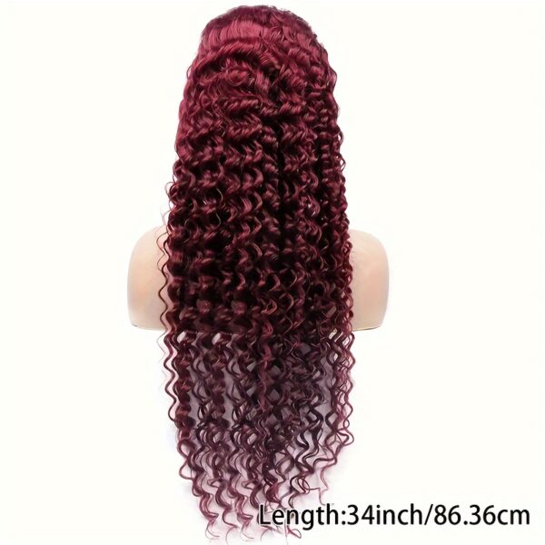 Hot Selling New Styles13x4 Lace Frontal Wigs Human Hair for Women 99J Burgundy HD Transparent Deep Wave Lace Front Wigs Human Hair Pre Plucked Wine Red Glueless Lace Colored Wigs 26inch - Image 15