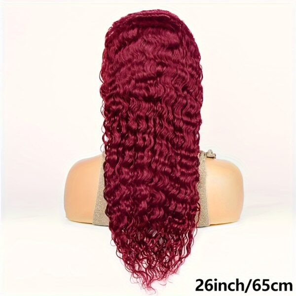 Hot Selling New Styles13x4 Lace Frontal Wigs Human Hair for Women 99J Burgundy HD Transparent Deep Wave Lace Front Wigs Human Hair Pre Plucked Wine Red Glueless Lace Colored Wigs 26inch - Image 8