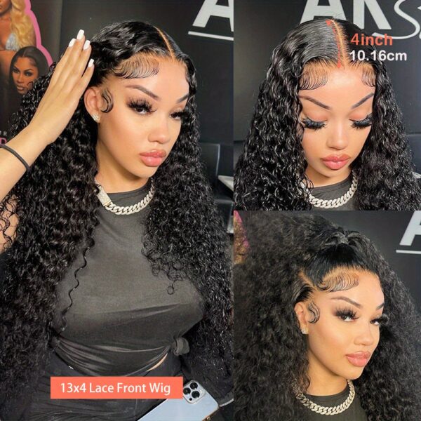 Deep Wave 13x4 Lace Frontal Wigs Deep Curly Lace Front Wig 16-28 Inch Lace Front Wigs Brazilian Human Hair Lace Front Wigs For Women 16-28 Inch - Image 11