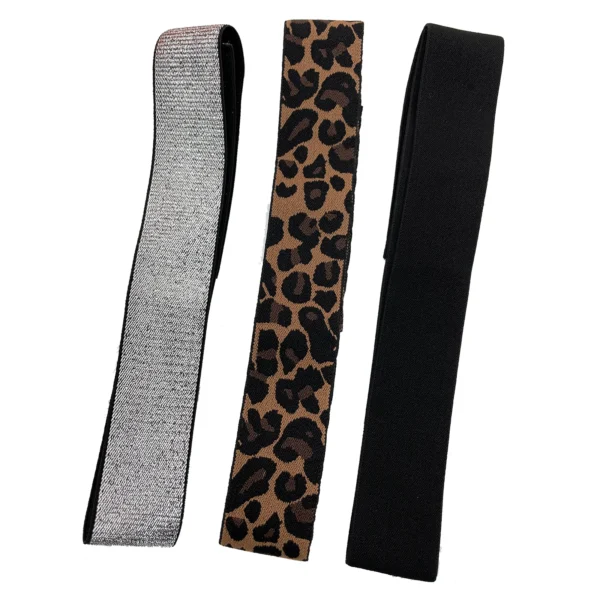 3 Pieces Wig Elastic Band Silvery Leopard Black Lace Melting Band for Laying Edges Down Meling Lace Wig Band Adjustable Band - Image 6