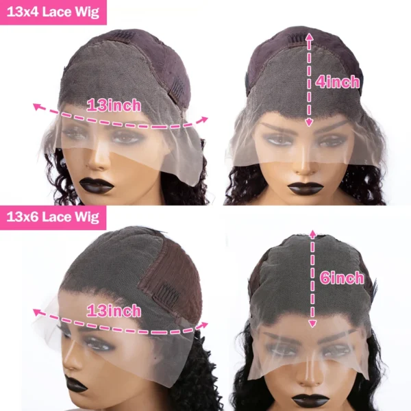 300% High Density 40 Inch Body Wave 13x4 13x6 HD Lace Front Human Hair Wigs Pre Plucked Water Wave Lace Frontal Wig For Women - Image 24
