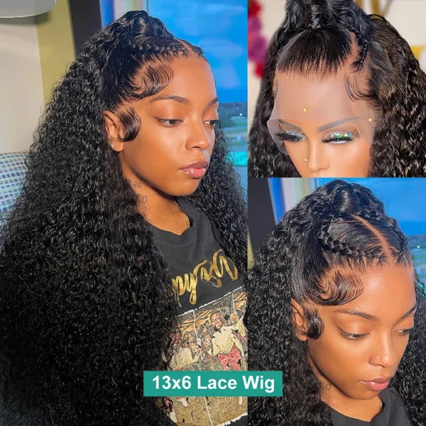 250 Density Invisible Strap 360 HD Full Lace Glueless Wig Deep Wave Frontal Wig Human Hair 30 Inch Water Wave Lace Front Wig - Image 10