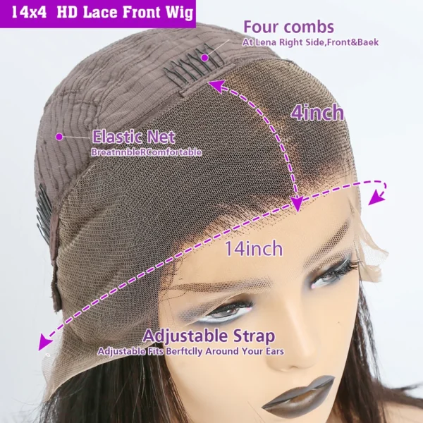 30 Inch 13x6 HD Lace Frontal Wigs Human Hair Body Wave 14x4 Transparent Front Water Wave Peruvian Raw Remy For Women 220 Density - Image 8