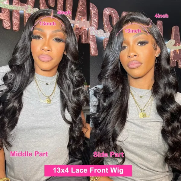300% High Density 40 Inch Body Wave 13x4 13x6 HD Lace Front Human Hair Wigs Pre Plucked Water Wave Lace Frontal Wig For Women - Image 21
