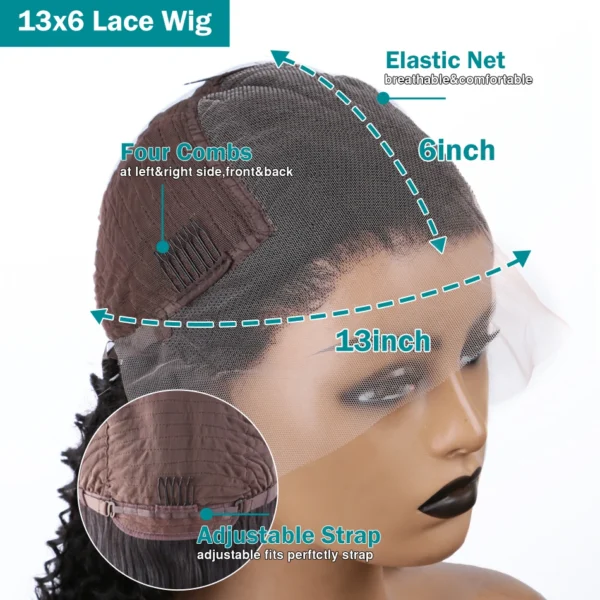 Mossily HD 300% 30 40 Inchs 13x6 Body Wave Lace Front Human Hair Wigs Chocolate Brown 13x4 Lace Frontal Wig Transparent - Image 8