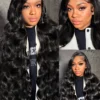 300% High Density 40 Inch Body Wave 13x4 13x6 HD Lace Front Human Hair Wigs Pre Plucked Water Wave Lace Frontal Wig For Women - Image 2