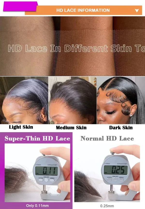 250 Density Invisible Strap 360 HD Full Lace Glueless Wig Deep Wave Frontal Wig Human Hair 30 Inch Water Wave Lace Front Wig - Image 13