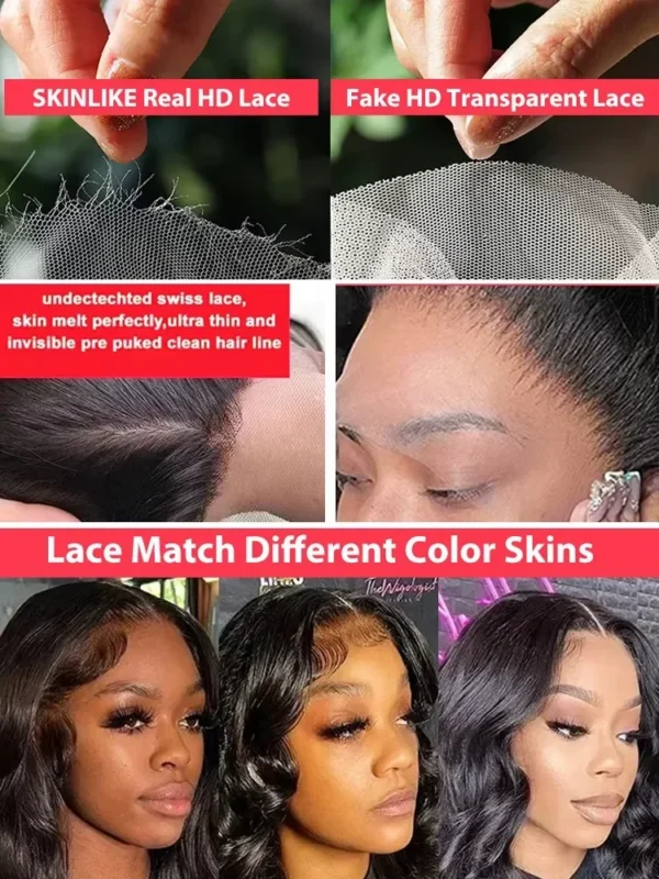 30 Inch 13x6 HD Lace Frontal Wigs Human Hair Body Wave 14x4 Transparent Front Water Wave Peruvian Raw Remy For Women 220 Density - Image 6