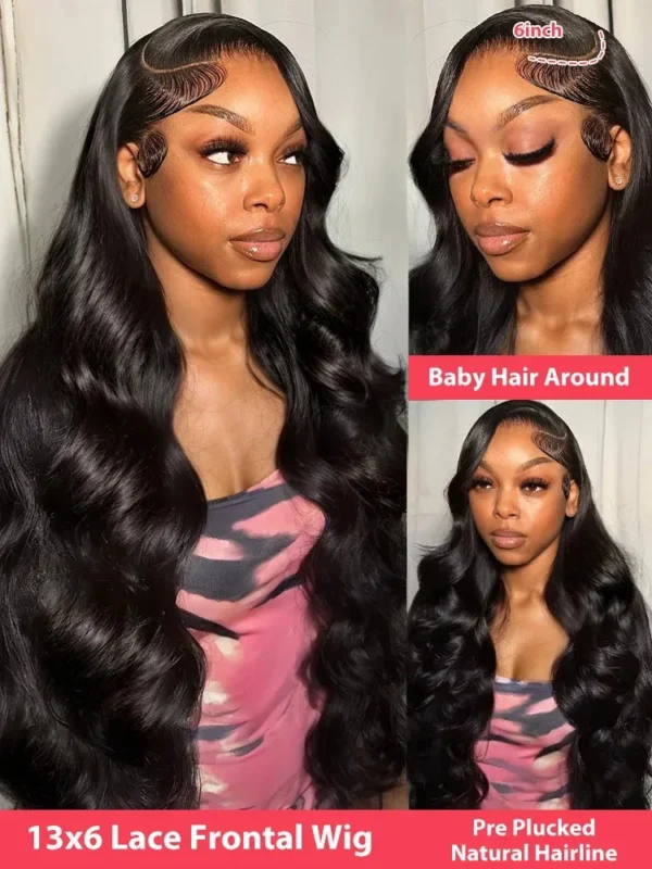 30 Inch 13x6 HD Lace Frontal Wigs Human Hair Body Wave 14x4 Transparent Front Water Wave Peruvian Raw Remy For Women 220 Density - Image 2