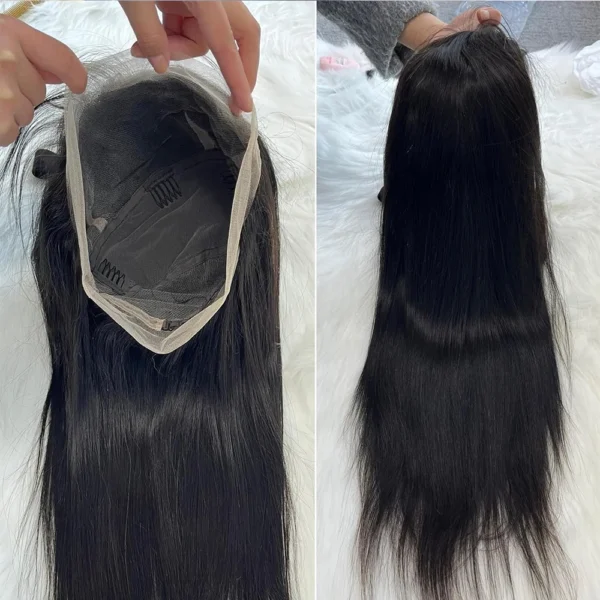 Real Full Lace Wigs 100% Human Hair for Braided Wigs Knotless Braids Straight HD Full Lace Frontal Wig Braid Wigs Preplucked - Image 2
