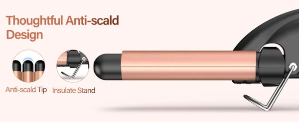 BESTOPE PRO 5 in 1 Wand Curling Iron-Curling Wand Set with Hair Straightener, 3 Barrels Hair Crimper Iron, 3 Ceramic Curling Iro - Image 10