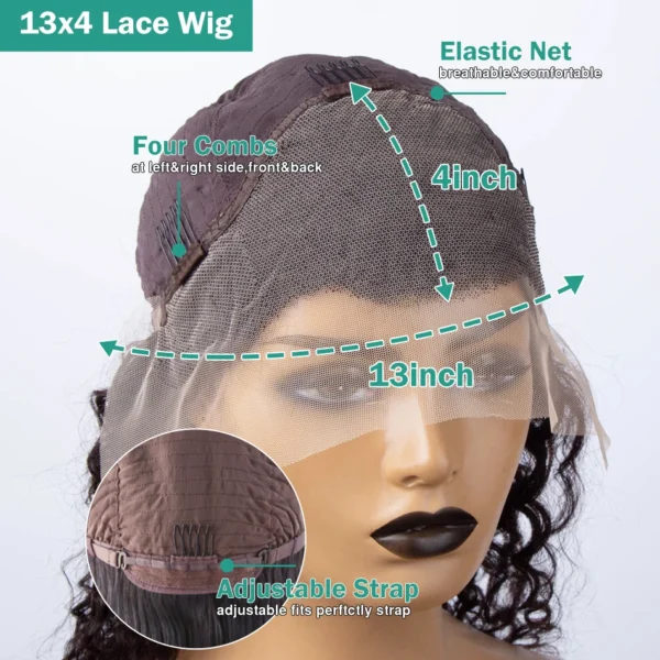 Mossily HD 300% 30 40 Inchs 13x6 Body Wave Lace Front Human Hair Wigs Chocolate Brown 13x4 Lace Frontal Wig Transparent - Image 7