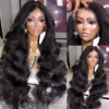 300% High Density 40 Inch Body Wave 13x4 13x6 HD Lace Front Human Hair Wigs Pre Plucked Water Wave Lace Frontal Wig For Women - Image 15