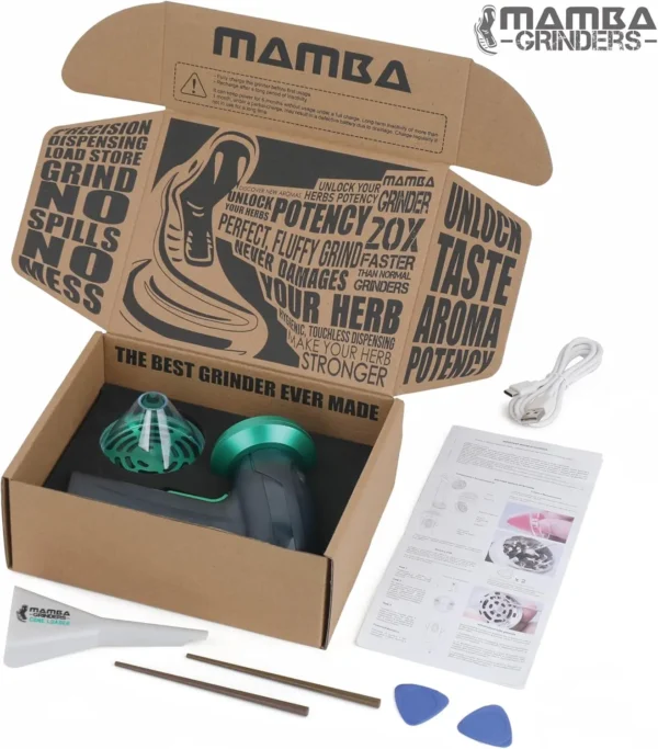 Mamba Monster 3.5g USB Powered Green Portable Electric Spice Mill  Herb Grinder. - Image 3