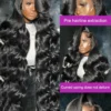 300% High Density 40 Inch Body Wave 13x4 13x6 HD Lace Front Human Hair Wigs Pre Plucked Water Wave Lace Frontal Wig For Women - Image 4