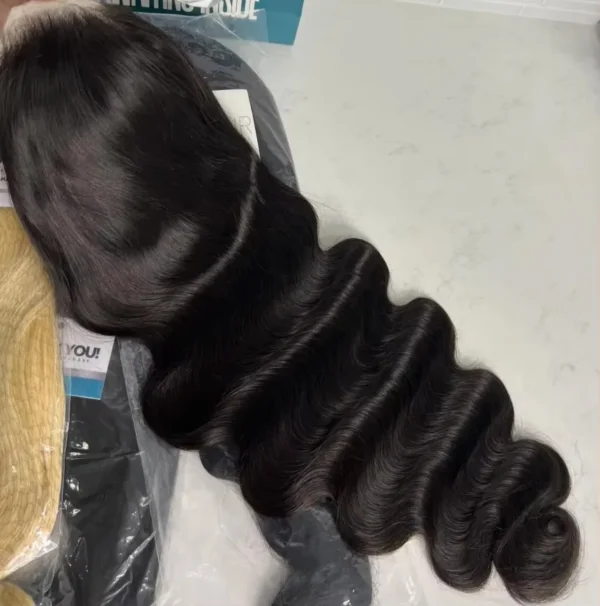 300% High Density 40 Inch Body Wave 13x4 13x6 HD Lace Front Human Hair Wigs Pre Plucked Water Wave Lace Frontal Wig For Women - Image 14