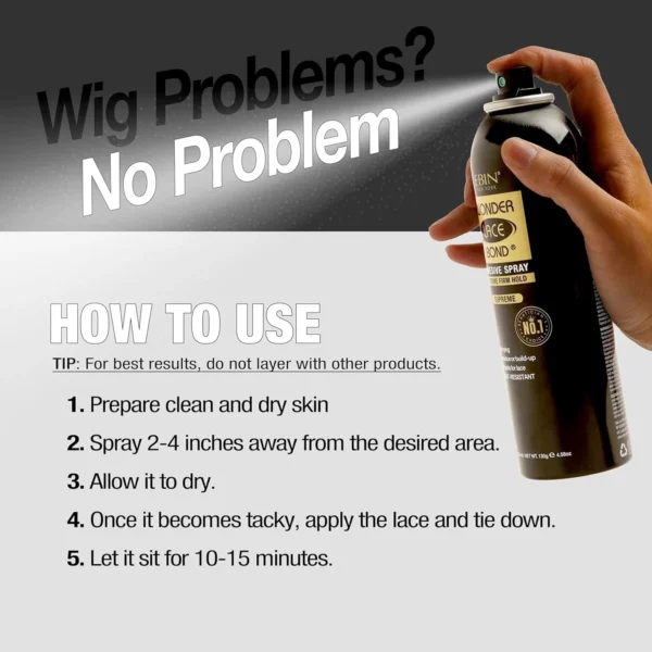 Ebin New York Wonder Lace Bond Adhesive Melting Spray Extreme Firm Hold Supreme - Maximum Hold, Perfect for Daily Use - Image 5