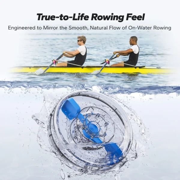 MERACH Water Rowing Machines for Home, Foldable Row Machine with 400LBS Weight Capacity, Dedicated Monitor and Comfortable Seat - Image 5