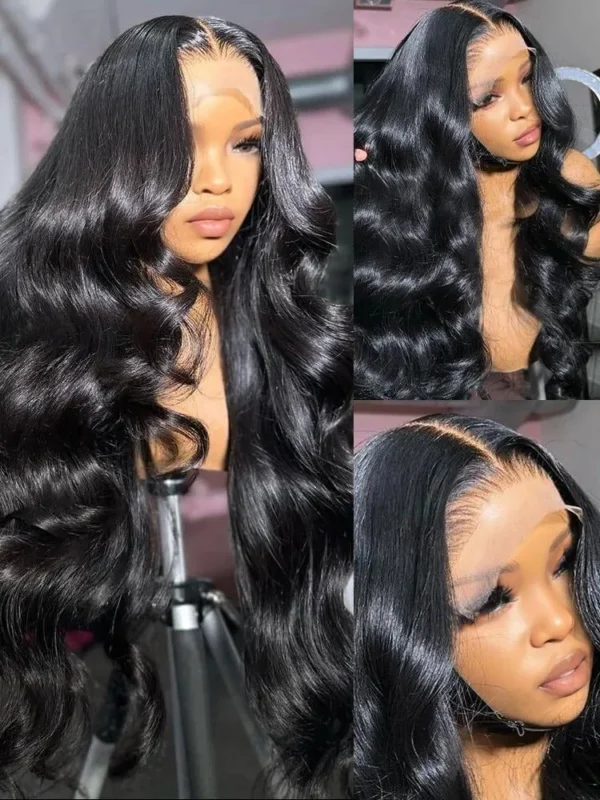 30 Inch 13x6 HD Lace Frontal Wigs Human Hair Body Wave 14x4 Transparent Front Water Wave Peruvian Raw Remy For Women 220 Density - Image 3