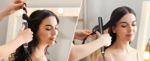 BESTOPE PRO 5 in 1 Wand Curling Iron-Curling Wand Set with Hair Straightener, 3 Barrels Hair Crimper Iron, 3 Ceramic Curling Iro - Image 14