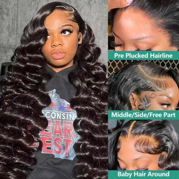 Mossily 300 Density Loose Wave 13x4 HD Lace Front Wig 40 Inch Brazilian Curly Deep Wave 13x6 Lace Frontal Human Hair Wigs Women - Image 9