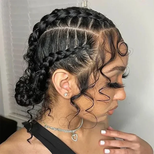 Real Full Lace Wigs 100% Human Hair for Braided Wigs Knotless Braids Straight HD Full Lace Frontal Wig Braid Wigs Preplucked - Image 3