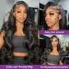 300% High Density 40 Inch Body Wave 13x4 13x6 HD Lace Front Human Hair Wigs Pre Plucked Water Wave Lace Frontal Wig For Women - Image 20