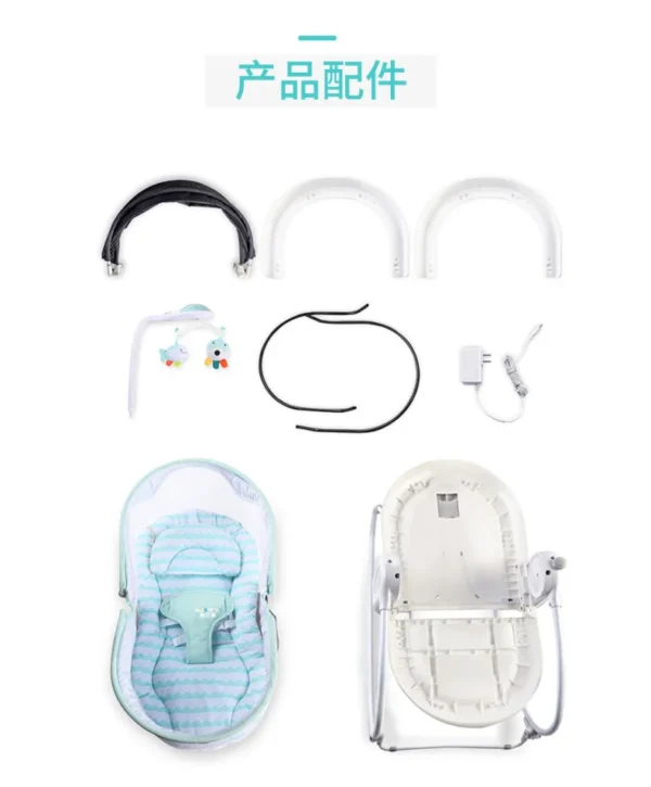 Newborn Automatic Rocking Chair Baby Rocking Bed Electric Sleeping Basket To Comfort Sleep Safe Dual-use Baby Coaxing Artifact - Image 29