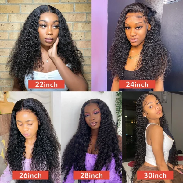 Water Wave Lace Front Wig Full Lace Front Human Hair Wigs For Black Women 30 34 Inch HD Wet And Wavy Loose Deep Wave Frontal Wig - Image 4