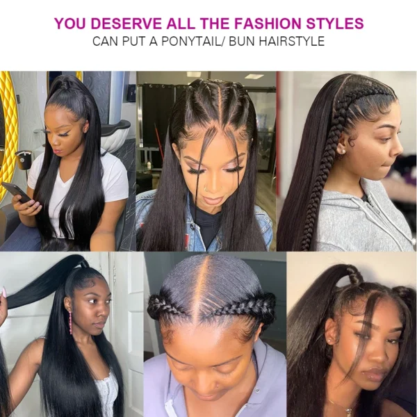 250 Density 13x6 Bone Straight Hd Lace Front Wig 40 46 50 Inch 13x4 Lace Frontal Human Hair Wigs For Women Brazilian Hair Wigs - Image 12