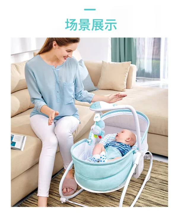 Newborn Automatic Rocking Chair Baby Rocking Bed Electric Sleeping Basket To Comfort Sleep Safe Dual-use Baby Coaxing Artifact - Image 23